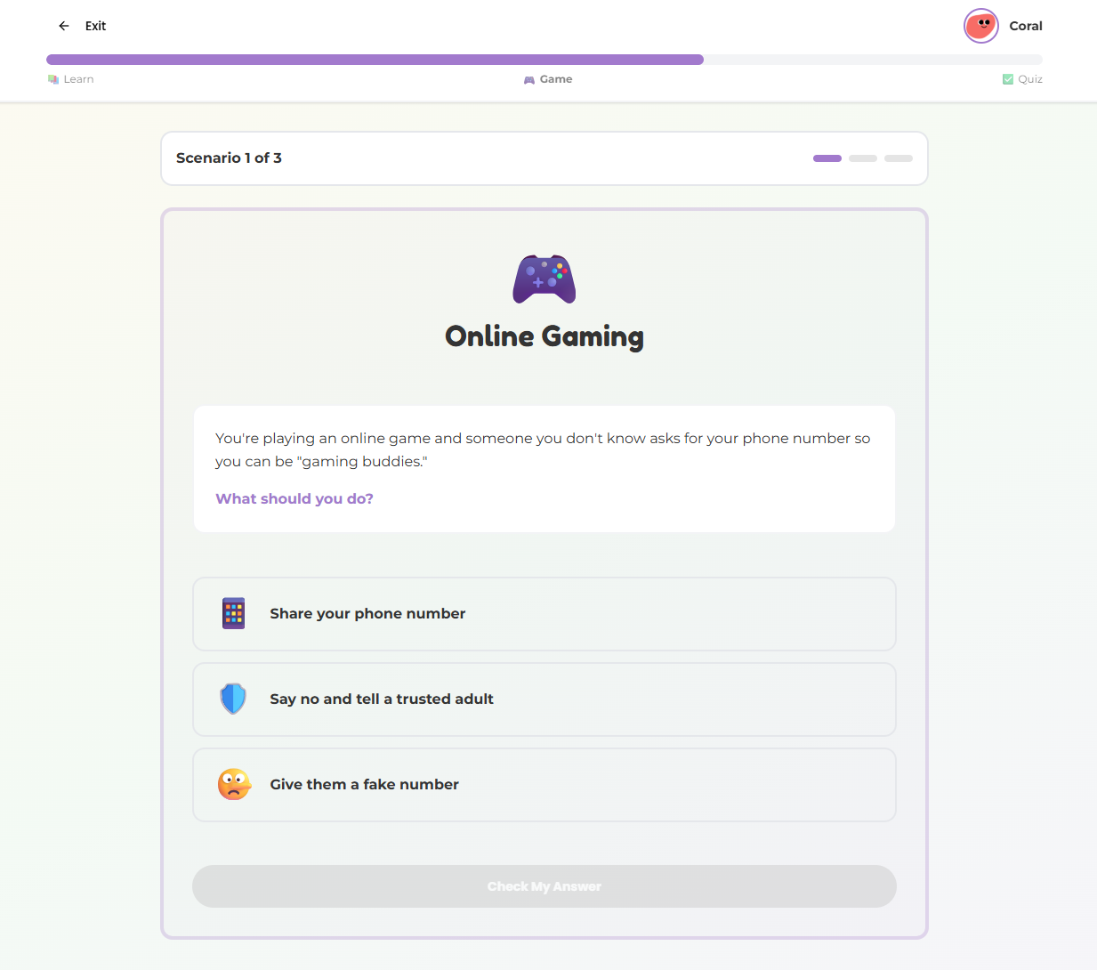 Online Gaming Safety Quiz